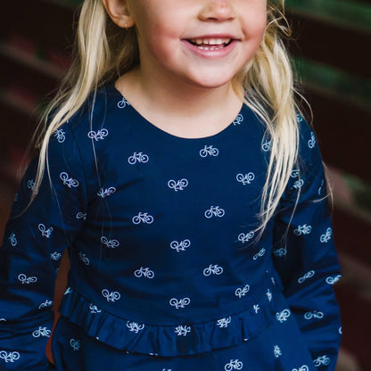 Girls Organic Ruffle Waist Dress - Made with Organic Cotton