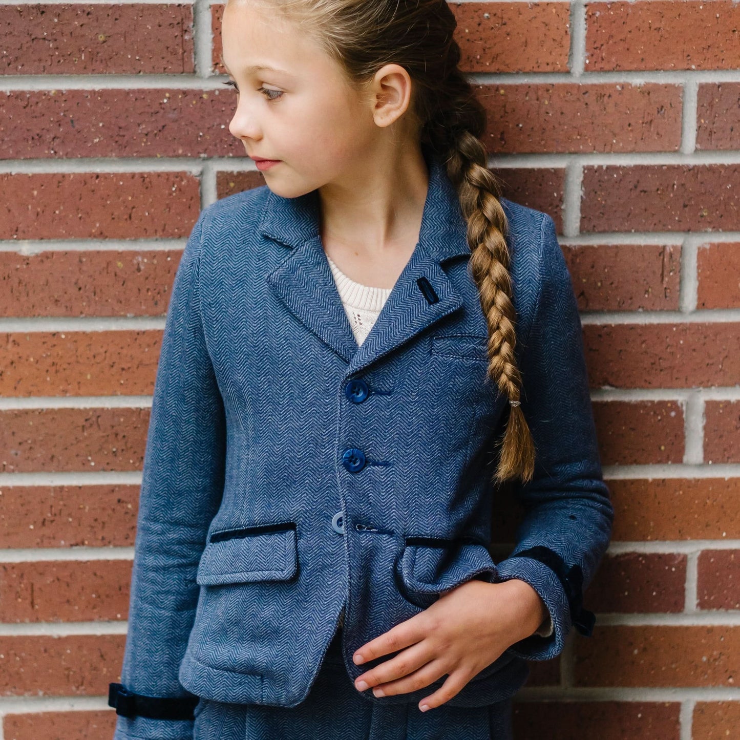 Girls Dressy Fleece Riding Blazer