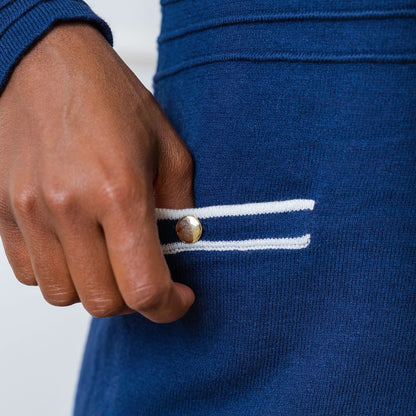 Women's Tipped Button Front Sweater Dress