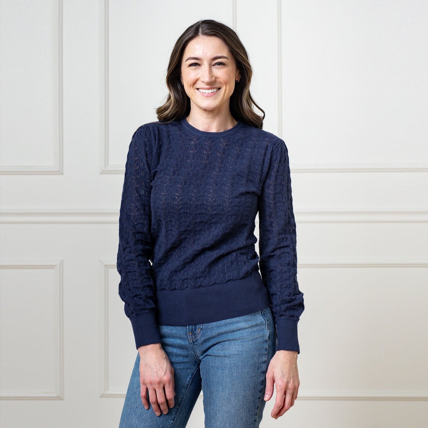 Women's Organic Pointelle Sweater