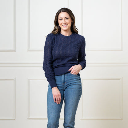 Women's Organic Pointelle Sweater