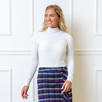 Women's Mock Neck Rib Knit Sweater