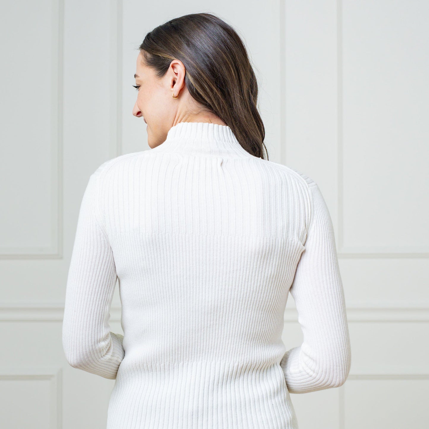 Women's Mock Neck Rib Knit Sweater