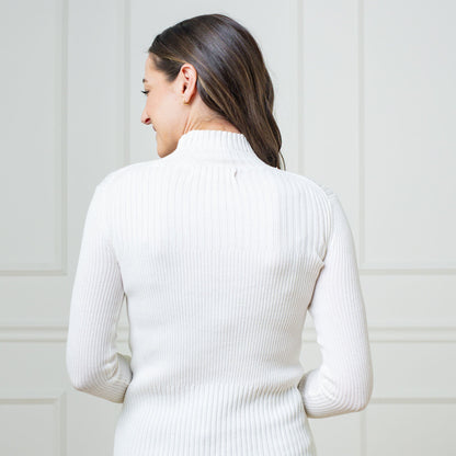 Women's Mock Neck Rib Knit Sweater