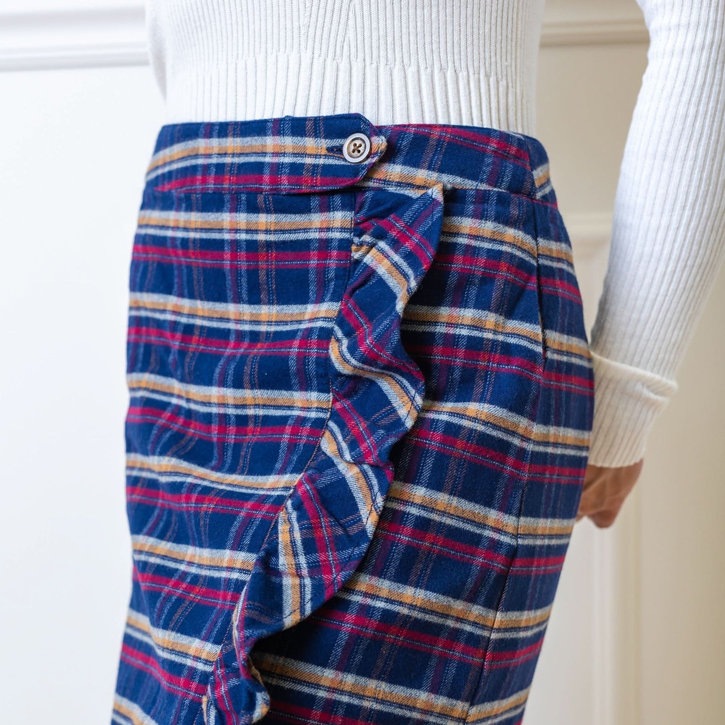 Women's Organic Flannel Ruffle Skirt