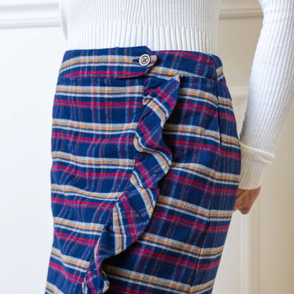 Women's Organic Flannel Ruffle Skirt