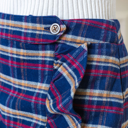 Women's Organic Flannel Ruffle Skirt