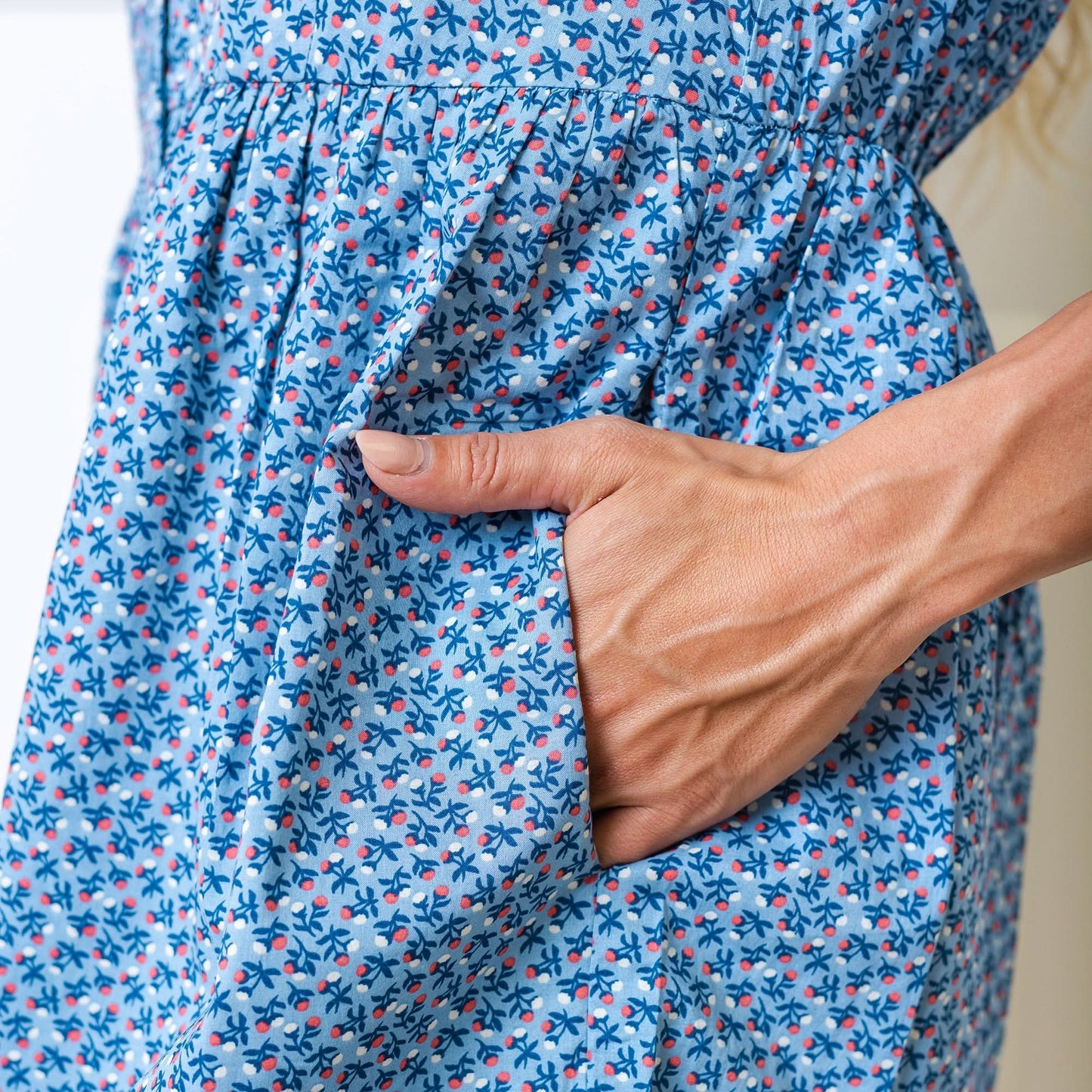 Women's Button Front Organic Shirt Dress