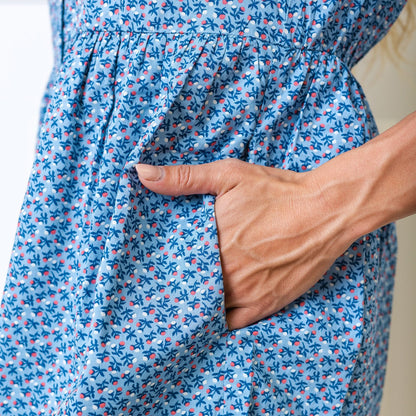 Women's Button Front Organic Shirt Dress