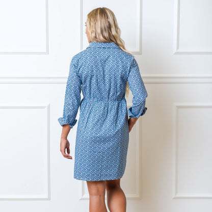 Women's Button Front Organic Shirt Dress