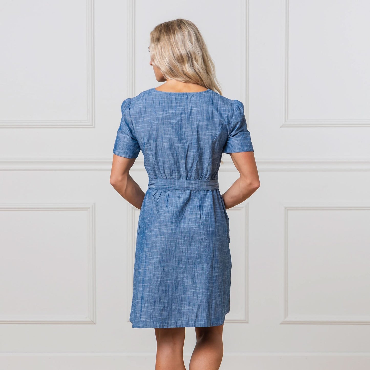 Organic Women's Button Front Chambray Dress