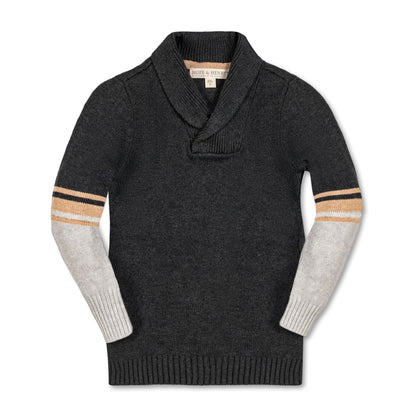 Boys Shawl Collar Organic Sweater