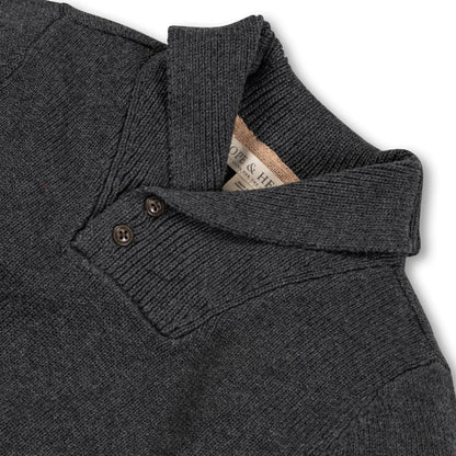 Boys Shawl Collar Organic Sweater