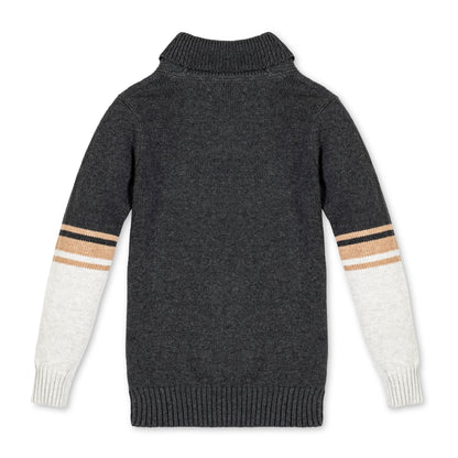 Boys Shawl Collar Organic Sweater