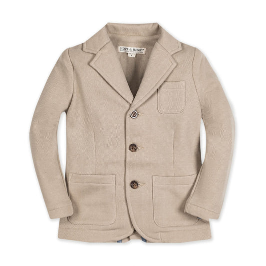 Baby Boy Fleece Blazer - Taupe