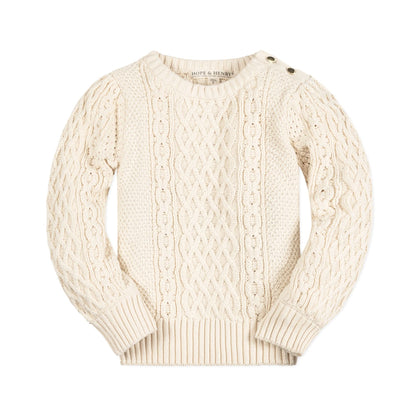 Girls Organic Fisherman Sweater