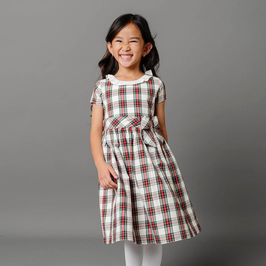 Organic Red Plaid Party Dress - Baby