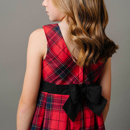 Organic Girls Red Holiday Plaid Dress