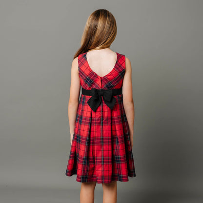 Organic Baby Red Holiday Plaid Dress