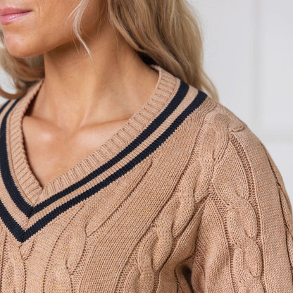 Women's V-Neck Cricket Sweater