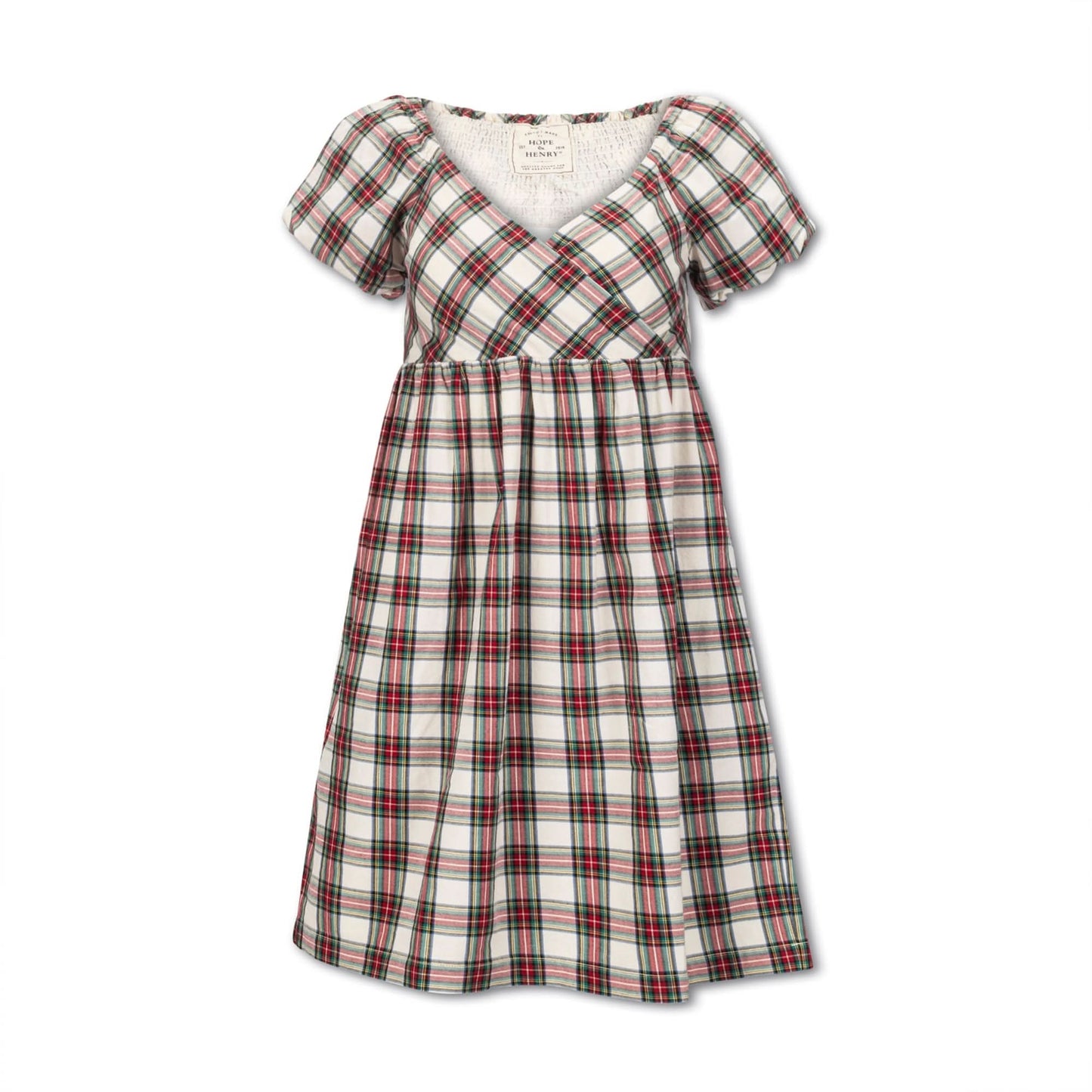 Women's Puff Sleeve Crossover Dress