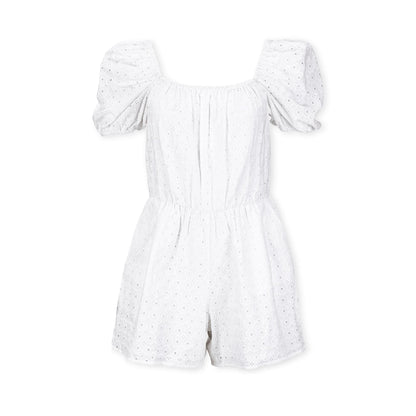 Women's Organic Eyelet Romper