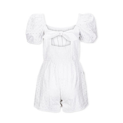 Women's Organic Eyelet Romper