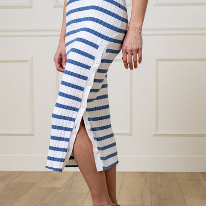 Women's Organic Rib Knit Maxi Dress with Slit