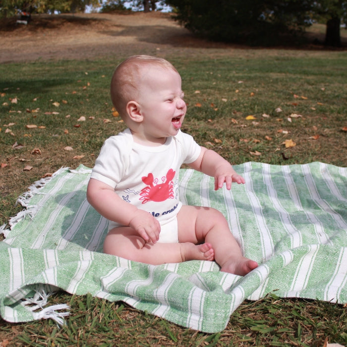 Organic Baby Graphic Bodysuit - A Little Crabby