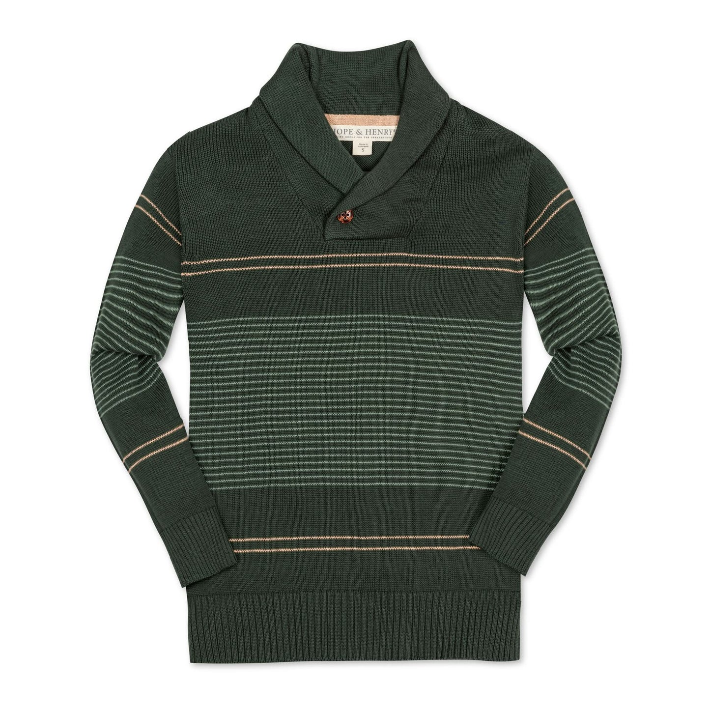 Boys Organic Shawl Collar Sweater