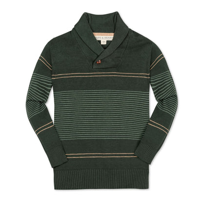 Boys Organic Shawl Collar Sweater