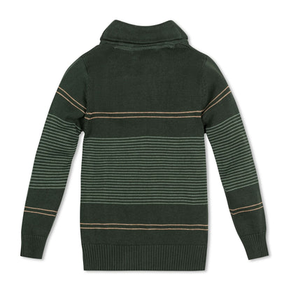 Boys Organic Shawl Collar Sweater