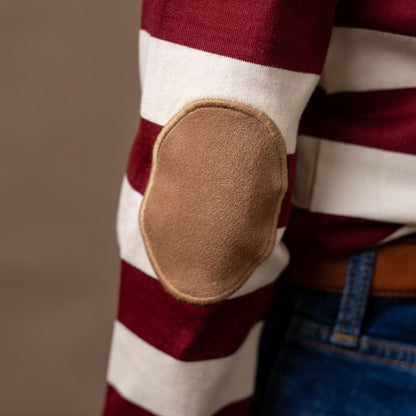 Baby Boy Organic Rugby Shirt - Oxblood