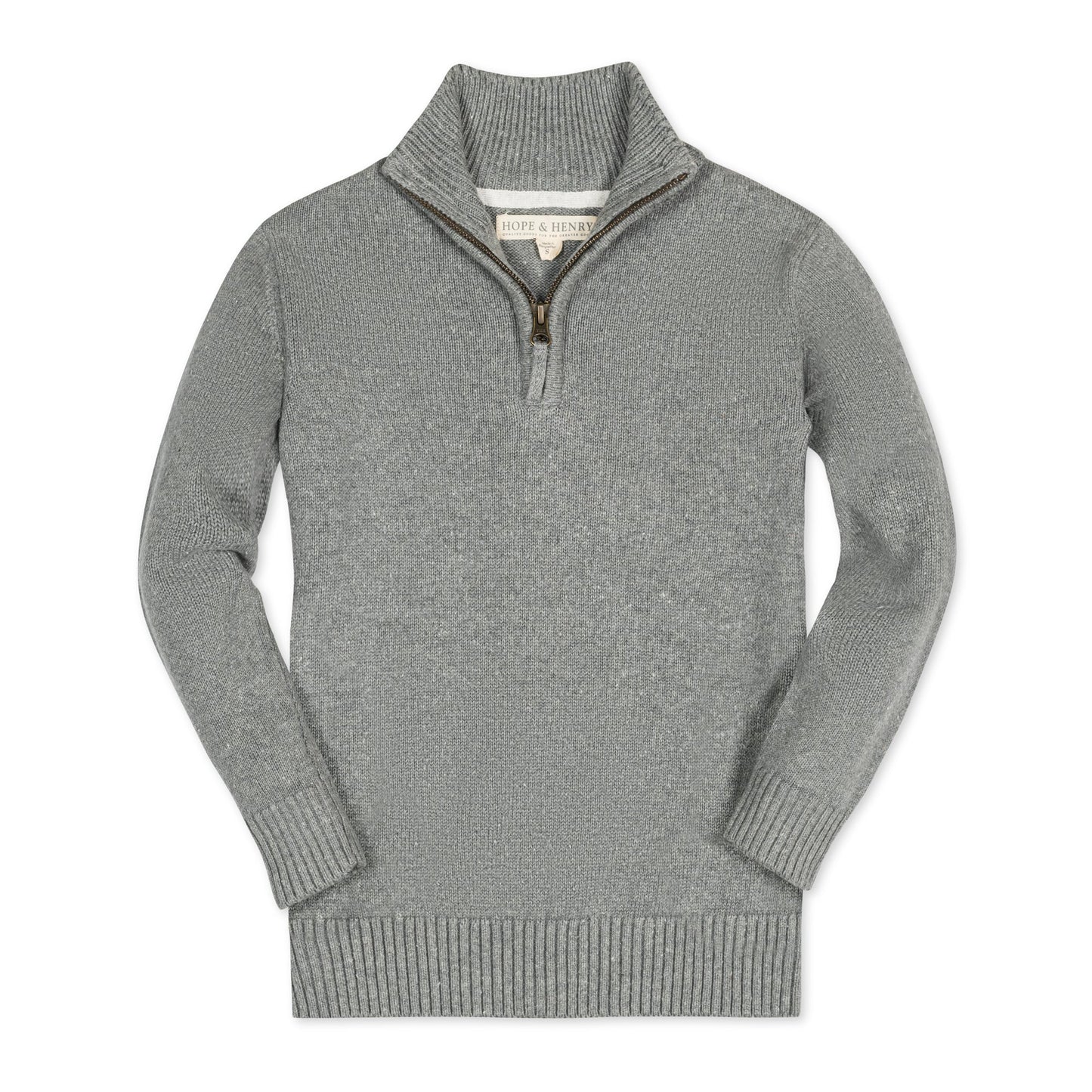 Boys Organic Half Zip Sweater