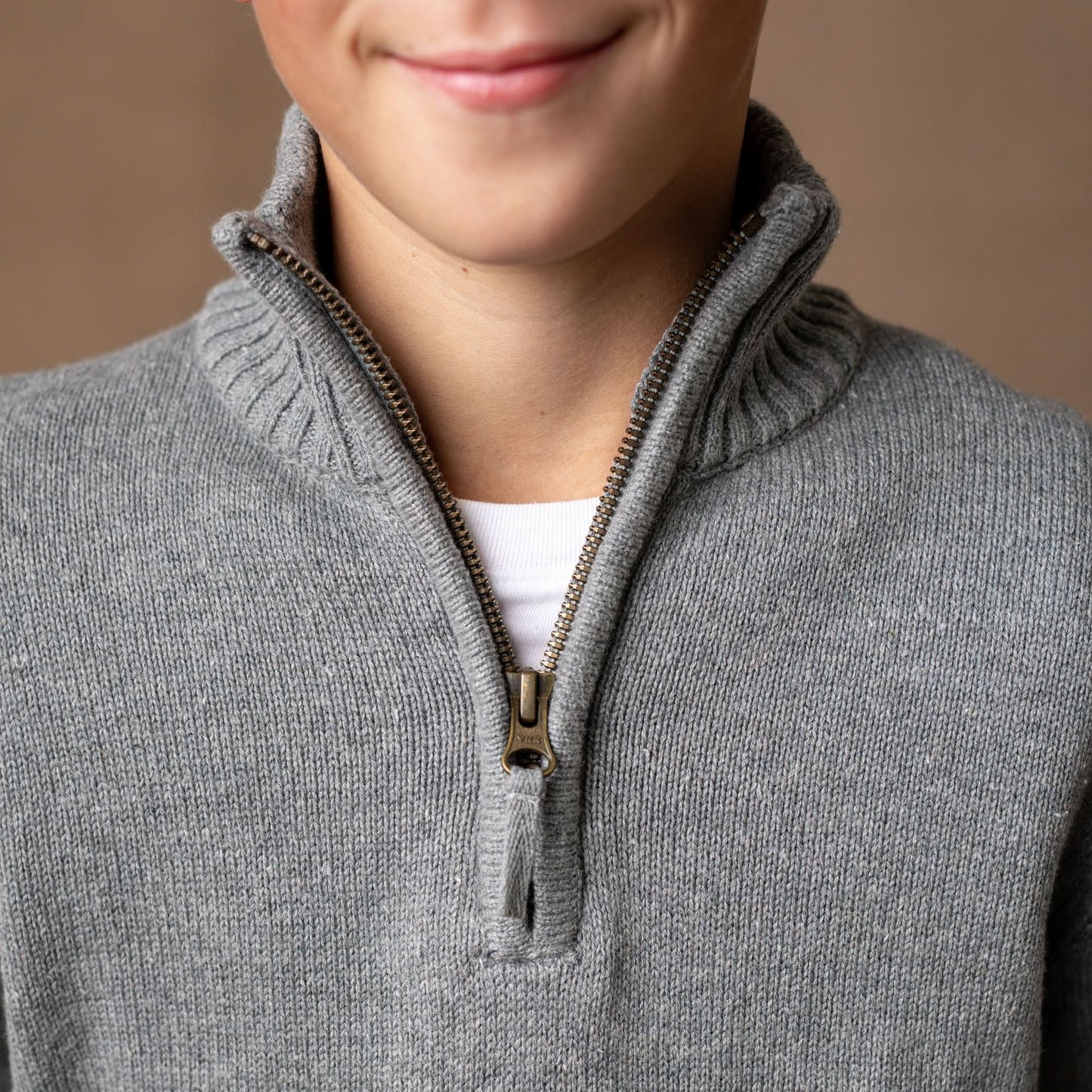 Boys Organic Half Zip Sweater