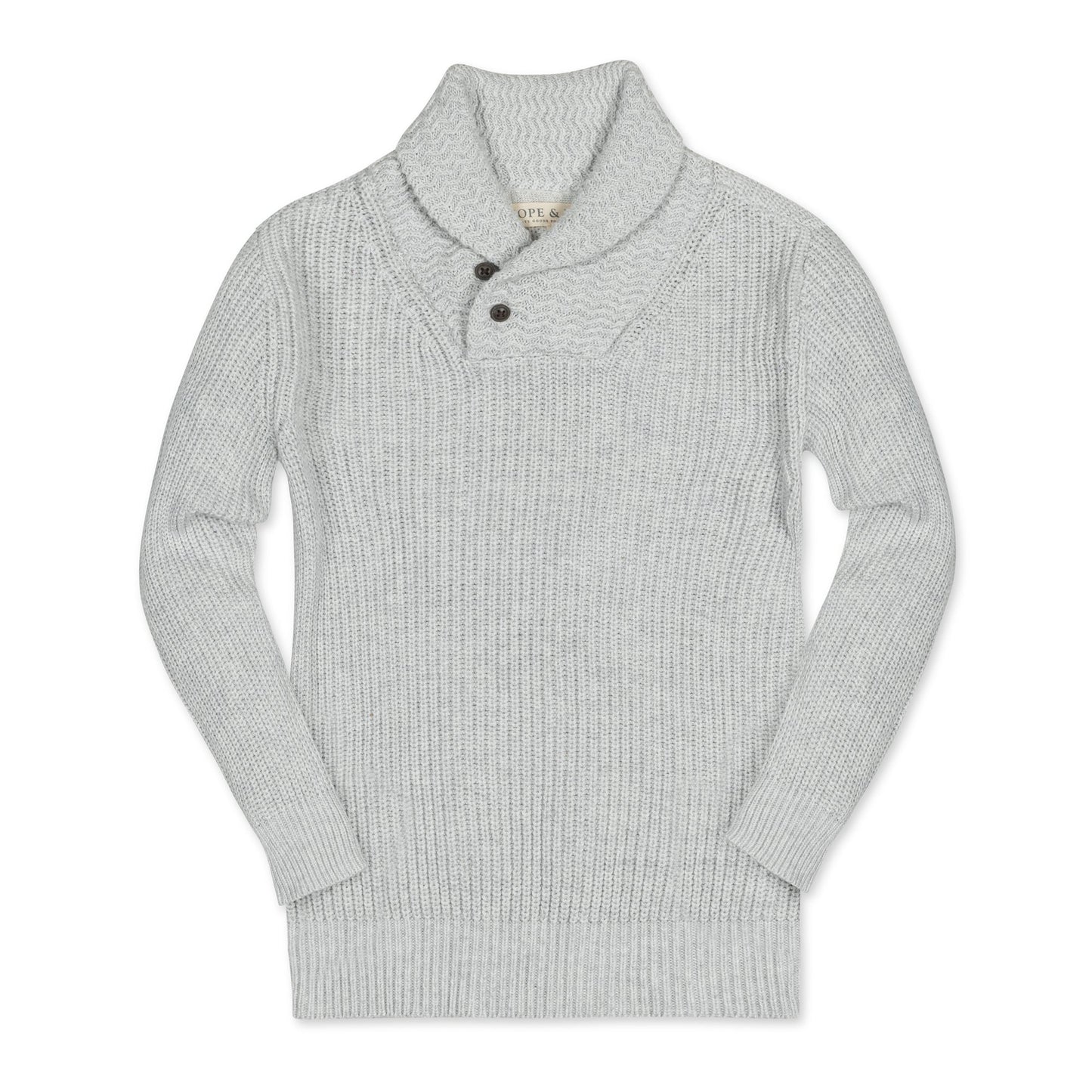 Boys Organic Shawl Collar Sweater