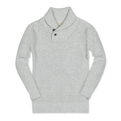Boys Organic Shawl Collar Sweater