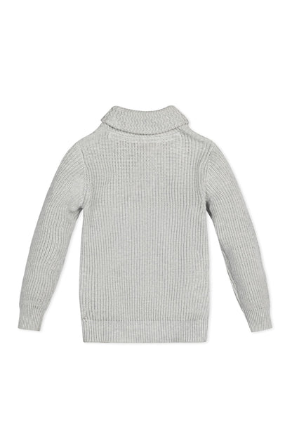 Boys Organic Shawl Collar Sweater