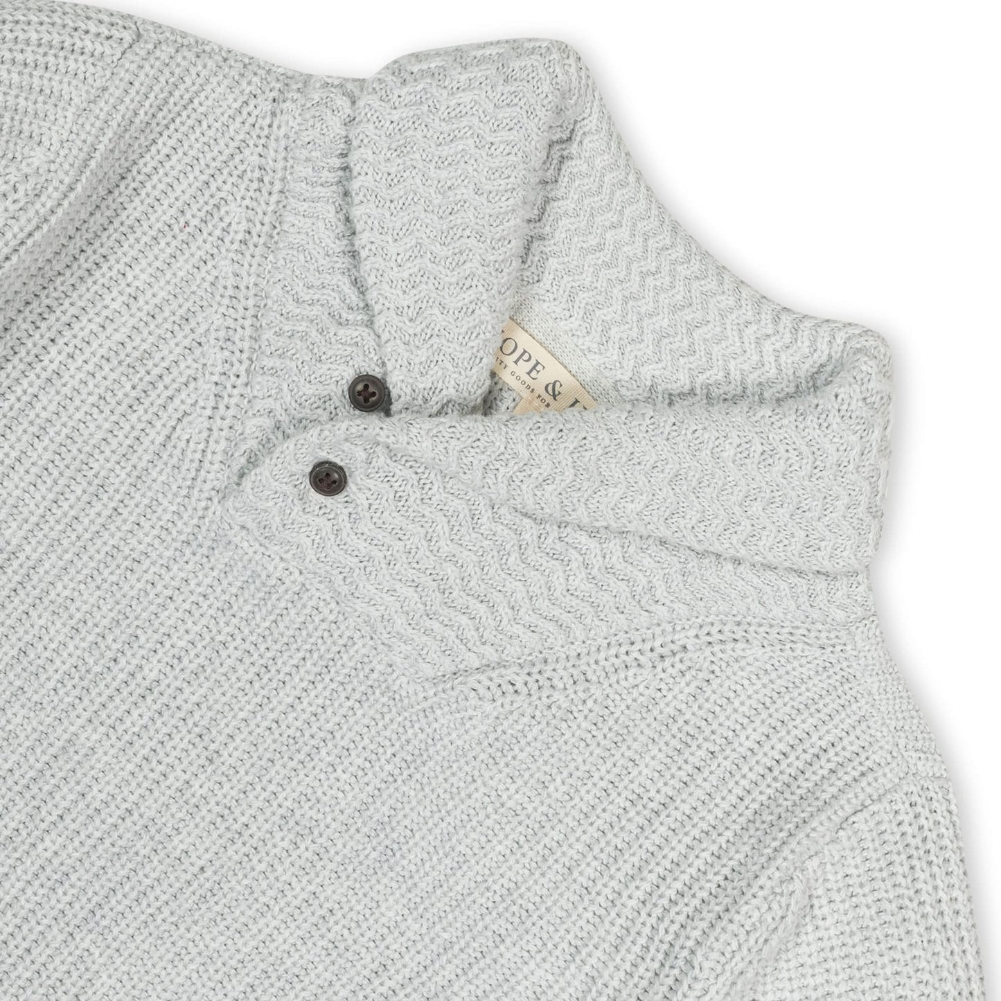 Boys Organic Shawl Collar Sweater