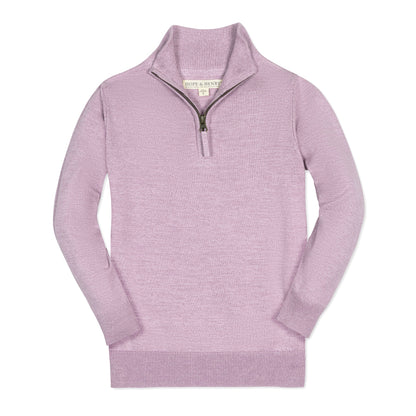 Boys Organic Fine Gauge Half Zip Sweater