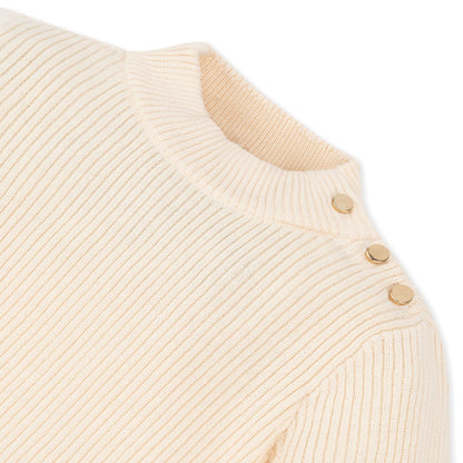 Girls Organic Mock Neck Sweater