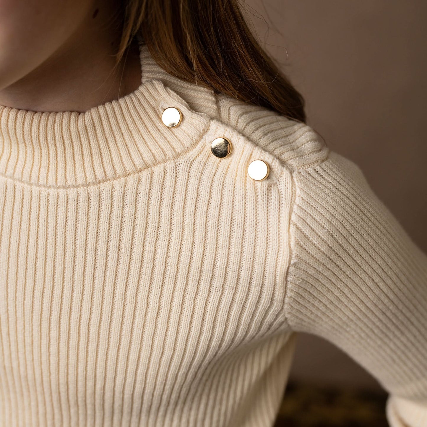 Girls Organic Mock Neck Sweater