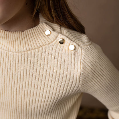 Girls Organic Mock Neck Sweater