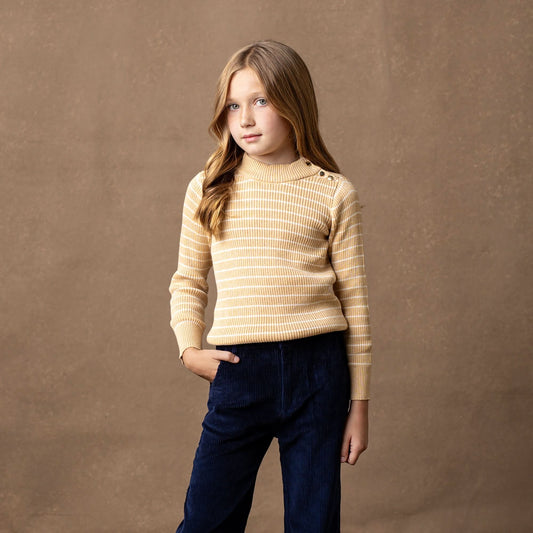 Girls Organic Mock Neck Sweater