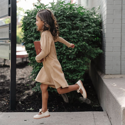 Baby Girl Organic Cable Bodice Sweater Dress