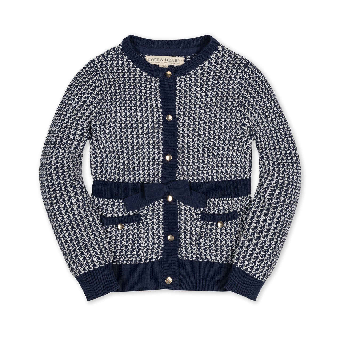 Baby Girl Organic Fancy Tweed Cardigan