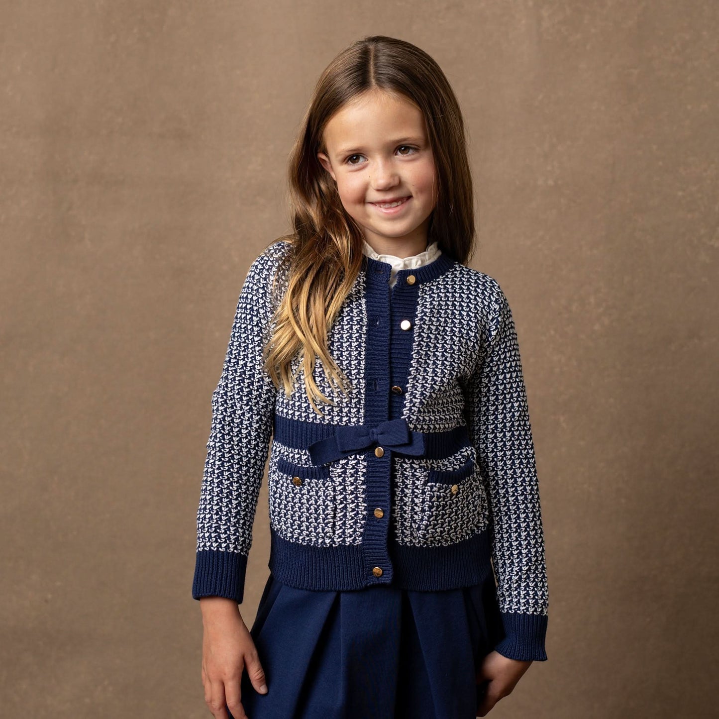 Baby Girl Organic Fancy Tweed Cardigan