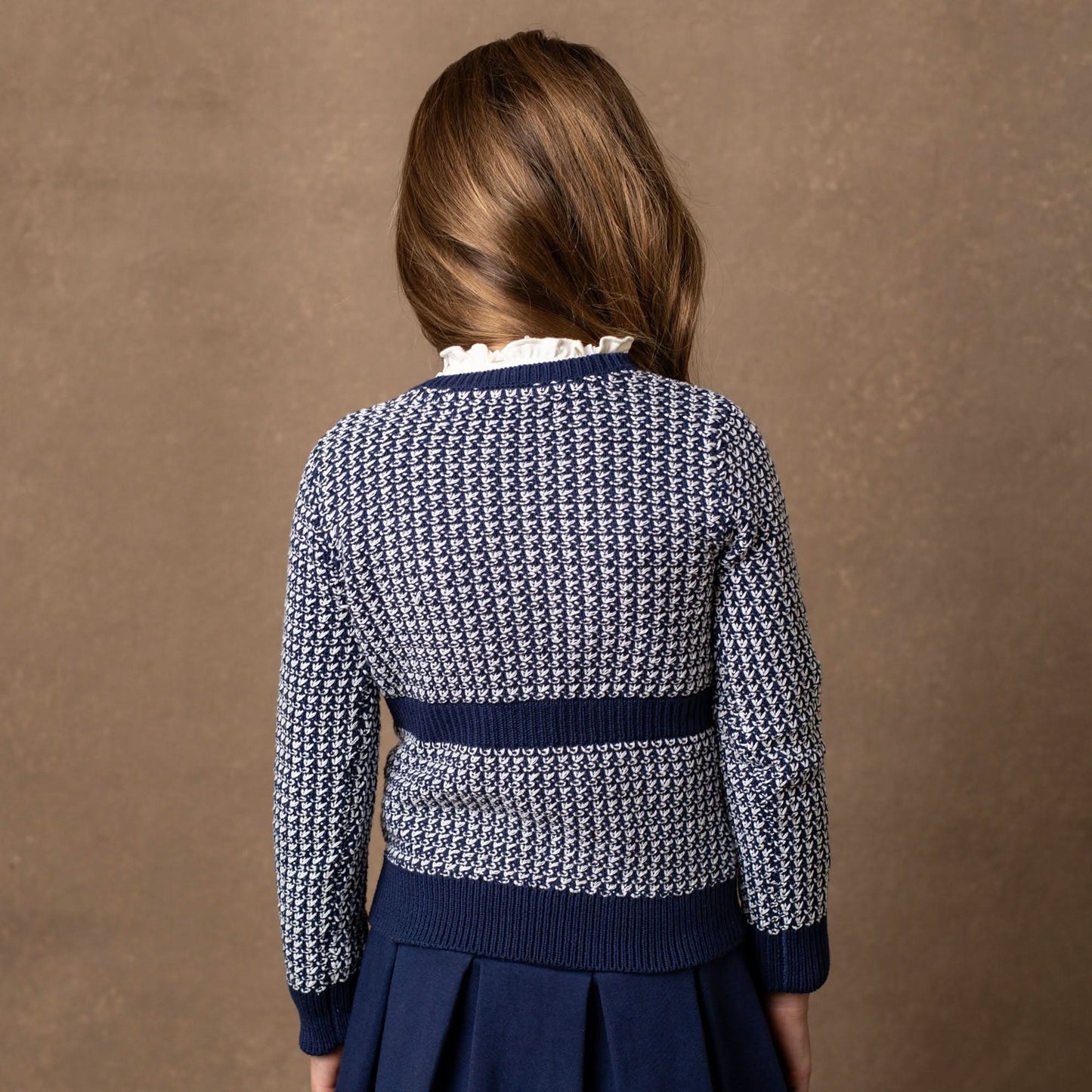 Girls Organic Fancy Tweed Cardigan