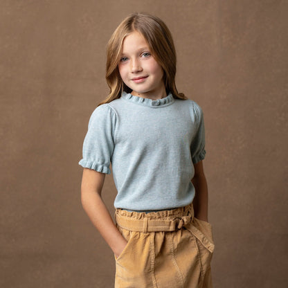 Organic Girls Puff Sleeve Sweater