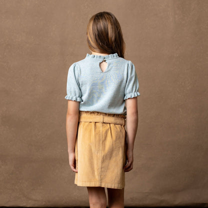Girls Organic Corduroy Cinch Waist Skirt